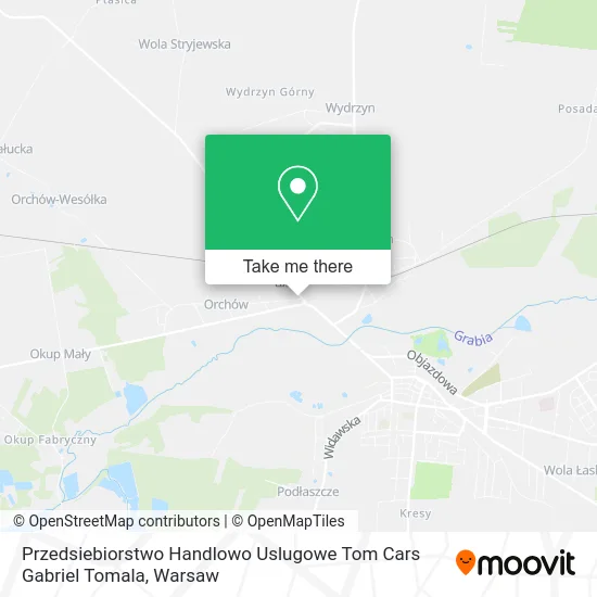 Карта Przedsiebiorstwo Handlowo Uslugowe Tom Cars Gabriel Tomala