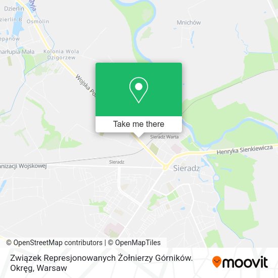 Związek Represjonowanych Żołnierzy Górników. Okręg map