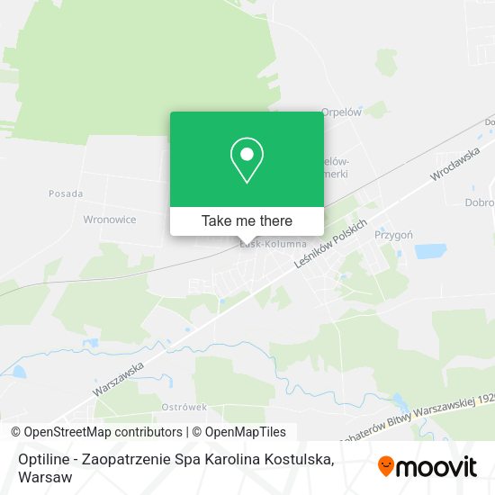 Optiline - Zaopatrzenie Spa Karolina Kostulska map