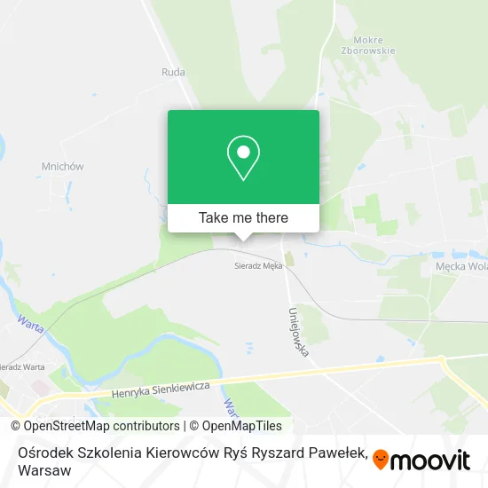 Карта Ośrodek Szkolenia Kierowców Ryś Ryszard Pawełek