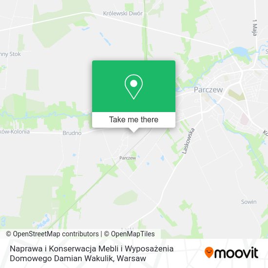 Naprawa i Konserwacja Mebli i Wyposażenia Domowego Damian Wakulik map