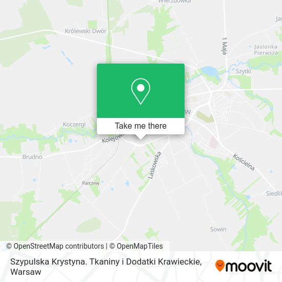 Szypulska Krystyna. Tkaniny i Dodatki Krawieckie map