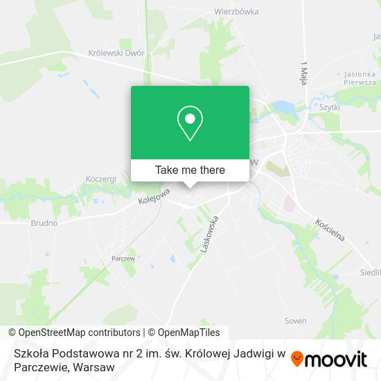 Szkoła Podstawowa nr 2 im. św. Królowej Jadwigi w Parczewie map