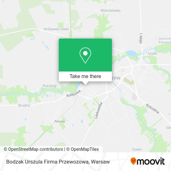 Bodzak Urszula Firma Przewozowa map