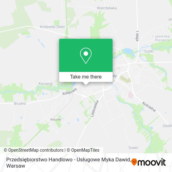 Przedsiębiorstwo Handlowo - Usługowe Myka Dawid map