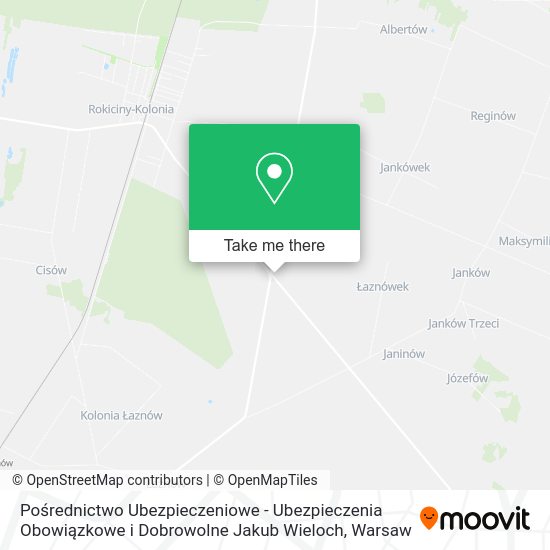 Pośrednictwo Ubezpieczeniowe - Ubezpieczenia Obowiązkowe i Dobrowolne Jakub Wieloch map