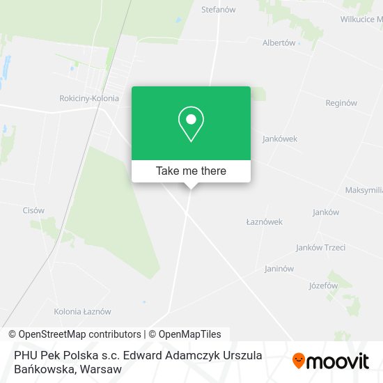 PHU Pek Polska s.c. Edward Adamczyk Urszula Bańkowska map