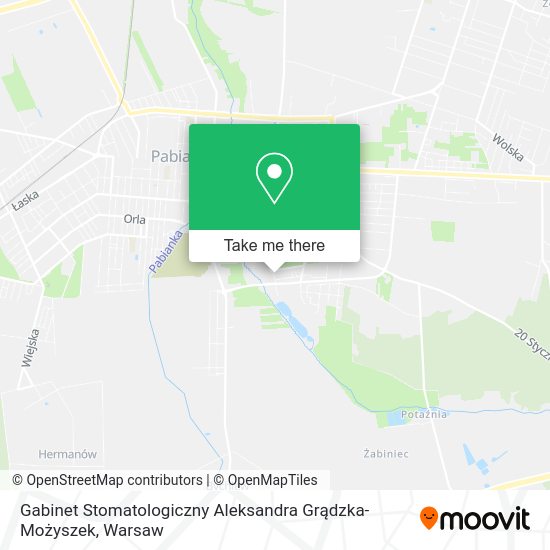 Gabinet Stomatologiczny Aleksandra Grądzka-Możyszek map