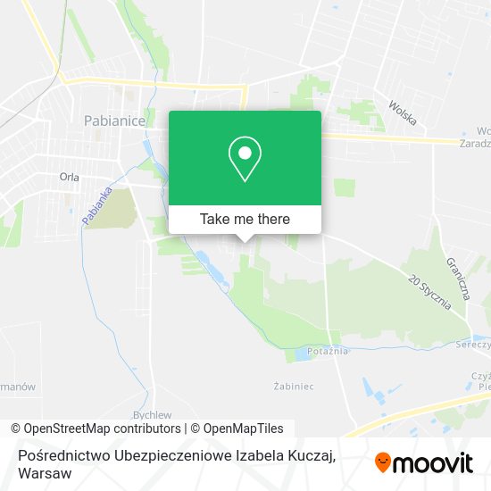 Pośrednictwo Ubezpieczeniowe Izabela Kuczaj map