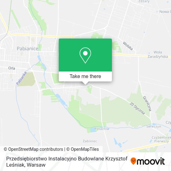 Przedsiębiorstwo Instalacyjno Budowlane Krzysztof Leśniak map