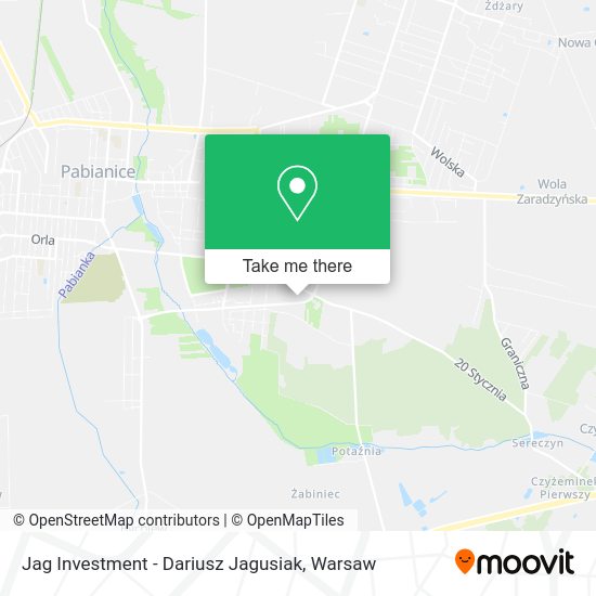 Jag Investment - Dariusz Jagusiak map