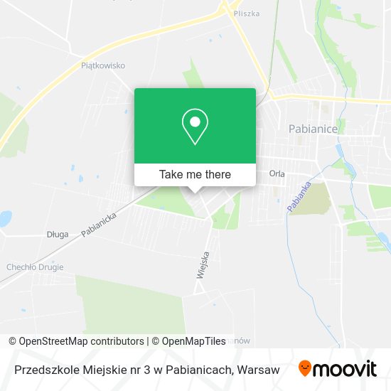 Карта Przedszkole Miejskie nr 3 w Pabianicach