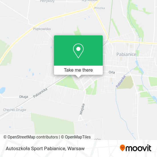 Autoszkoła Sport Pabianice map