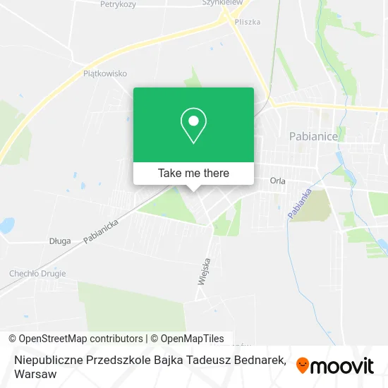 Карта Niepubliczne Przedszkole Bajka Tadeusz Bednarek