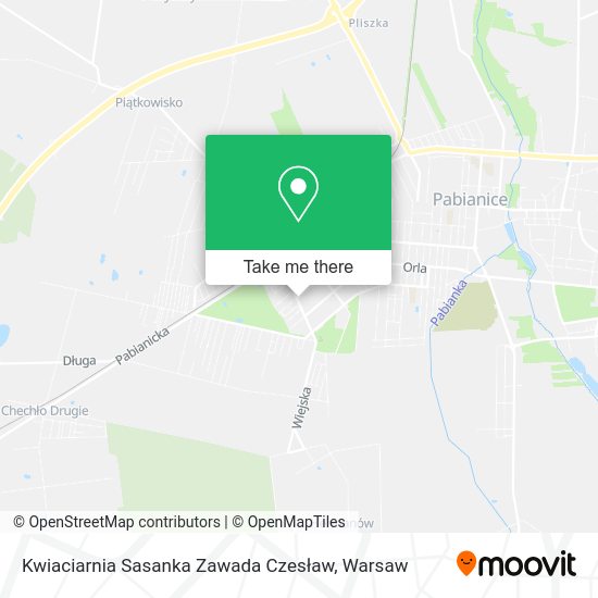 Kwiaciarnia Sasanka Zawada Czesław map