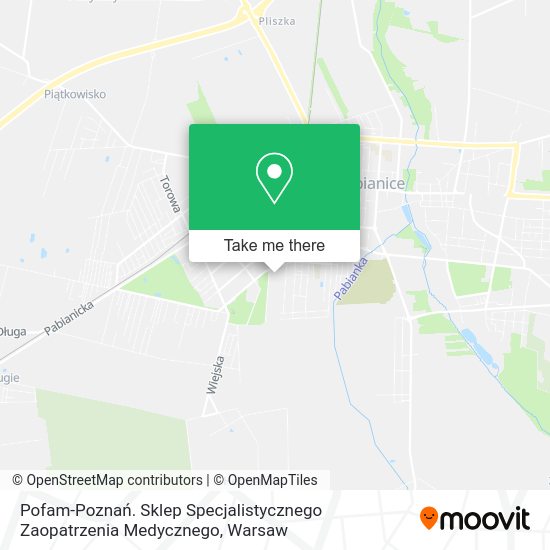 Pofam-Poznań. Sklep Specjalistycznego Zaopatrzenia Medycznego map