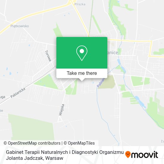 Gabinet Terapii Naturalnych i Diagnostyki Organizmu Jolanta Jadczak map