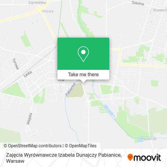 Карта Zajęcia Wyrównawcze Izabela Dunajczy Pabianice