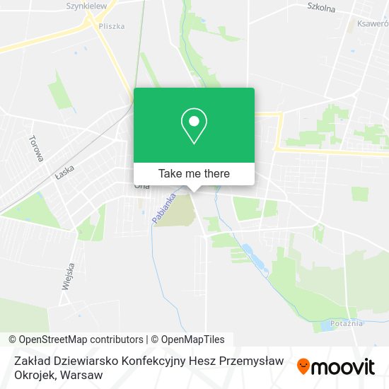 Zakład Dziewiarsko Konfekcyjny Hesz Przemysław Okrojek map