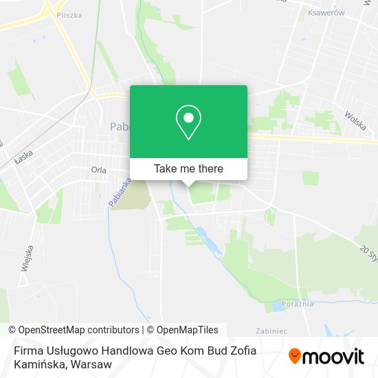 Firma Usługowo Handlowa Geo Kom Bud Zofia Kamińska map