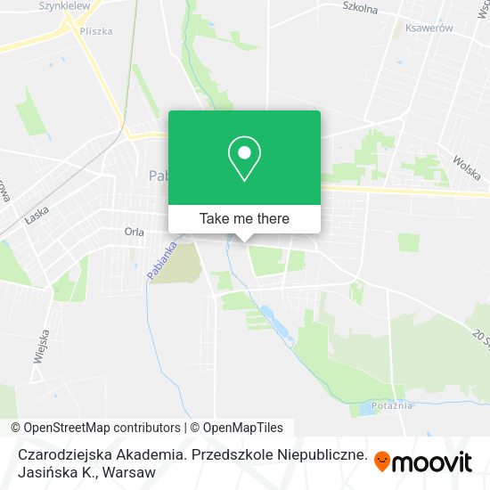 Czarodziejska Akademia. Przedszkole Niepubliczne. Jasińska K. map