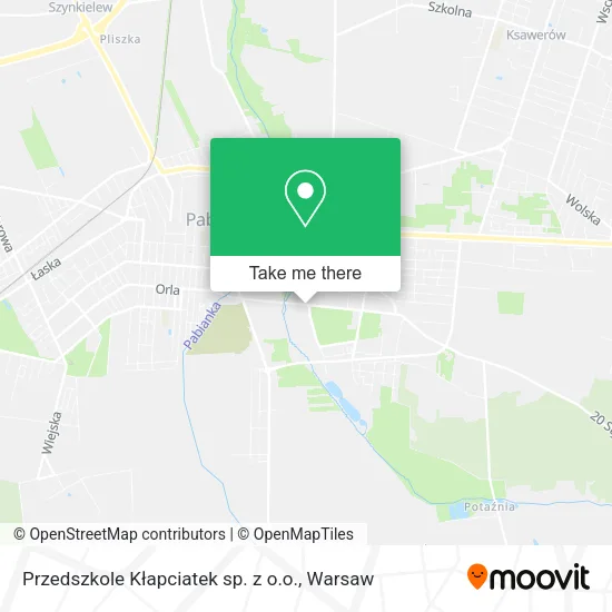 Карта Przedszkole Kłapciatek sp. z o.o.