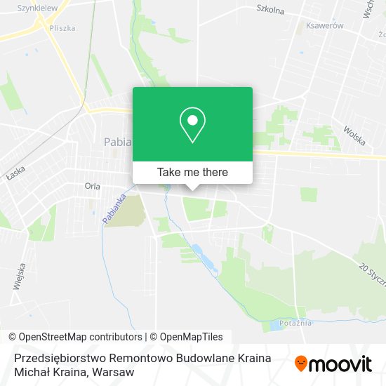 Карта Przedsiębiorstwo Remontowo Budowlane Kraina Michał Kraina