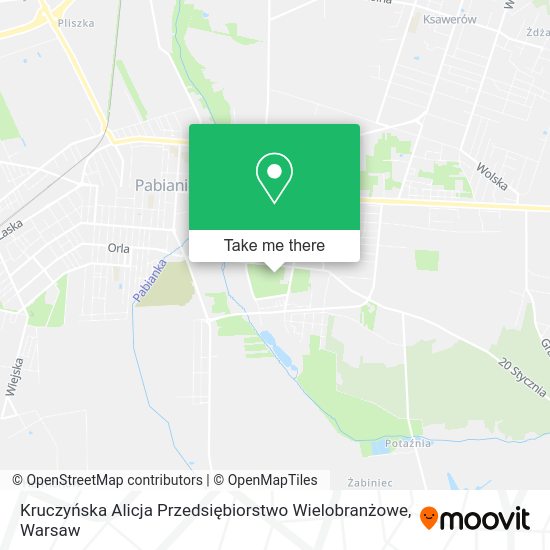 Kruczyńska Alicja Przedsiębiorstwo Wielobranżowe map