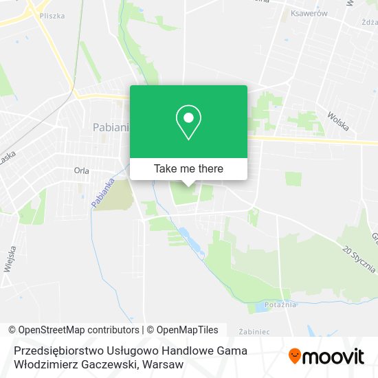 Przedsiębiorstwo Usługowo Handlowe Gama Włodzimierz Gaczewski map