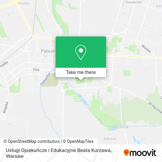 Usługi Opiekuńcze i Edukacyjne Beata Kurzawa map