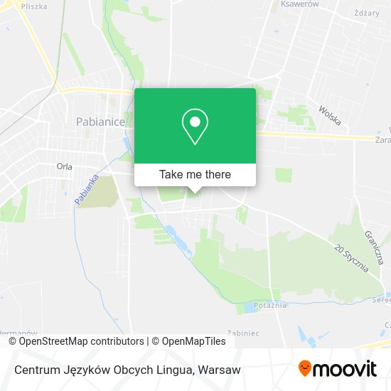 Centrum Języków Obcych Lingua map