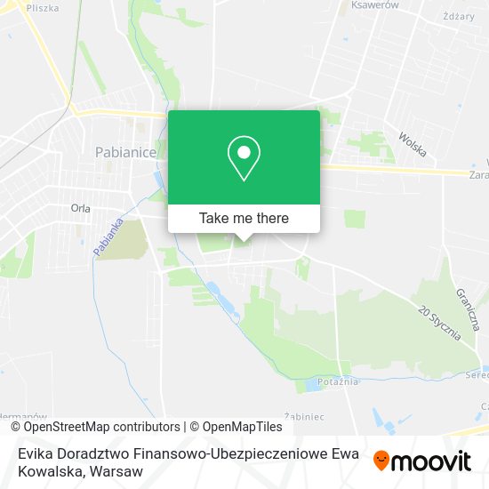 Evika Doradztwo Finansowo-Ubezpieczeniowe Ewa Kowalska map