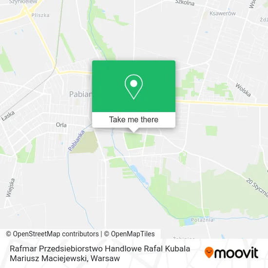 Карта Rafmar Przedsiebiorstwo Handlowe Rafal Kubala Mariusz Maciejewski