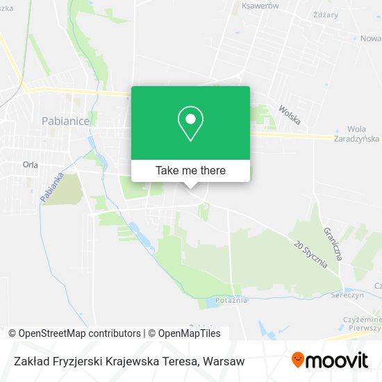 Zakład Fryzjerski Krajewska Teresa map