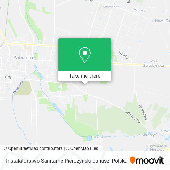 Instalatorstwo Sanitarne Pierożyński Janusz map