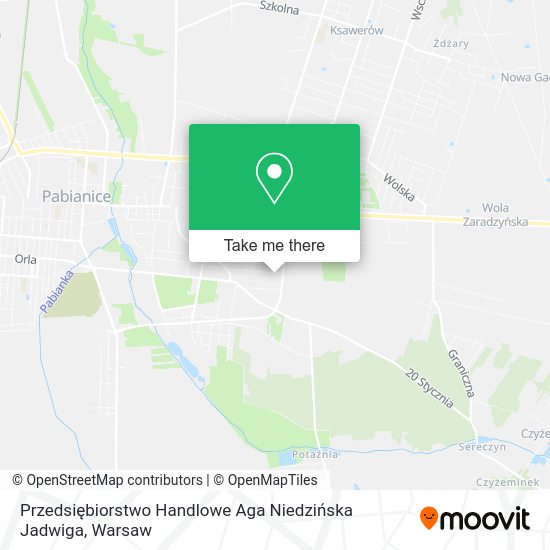 Przedsiębiorstwo Handlowe Aga Niedzińska Jadwiga map