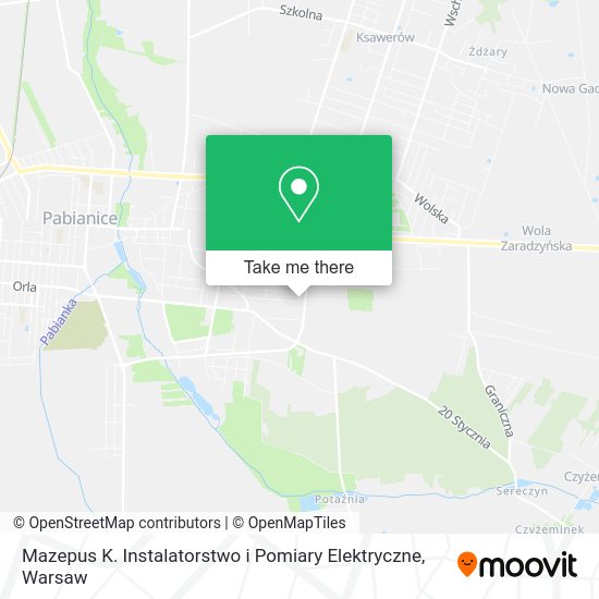 Mazepus K. Instalatorstwo i Pomiary Elektryczne map