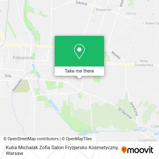 Карта Kuba Michalak Zofia Salon Fryzjersko Kosmetyczny