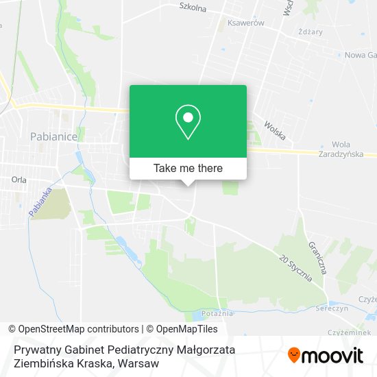 Prywatny Gabinet Pediatryczny Małgorzata Ziembińska Kraska map