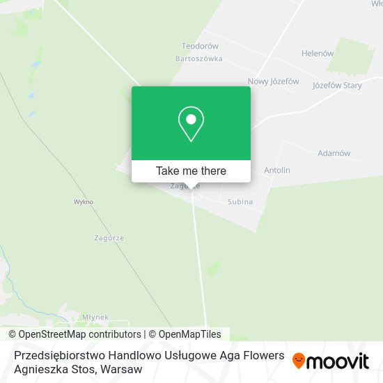 Przedsiębiorstwo Handlowo Usługowe Aga Flowers Agnieszka Stos map