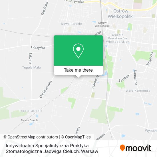 Indywidualna Specjalistyczna Praktyka Stomatologiczna Jadwiga Cieluch map