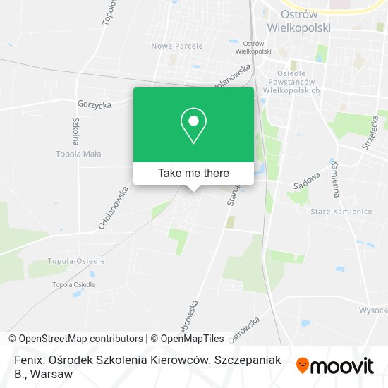 Fenix. Ośrodek Szkolenia Kierowców. Szczepaniak B. map