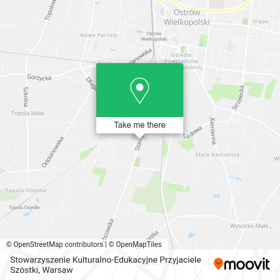 Stowarzyszenie Kulturalno-Edukacyjne Przyjaciele Szóstki map