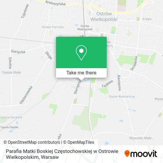 Parafia Matki Boskiej Częstochowskiej w Ostrowie Wielkopolskim map