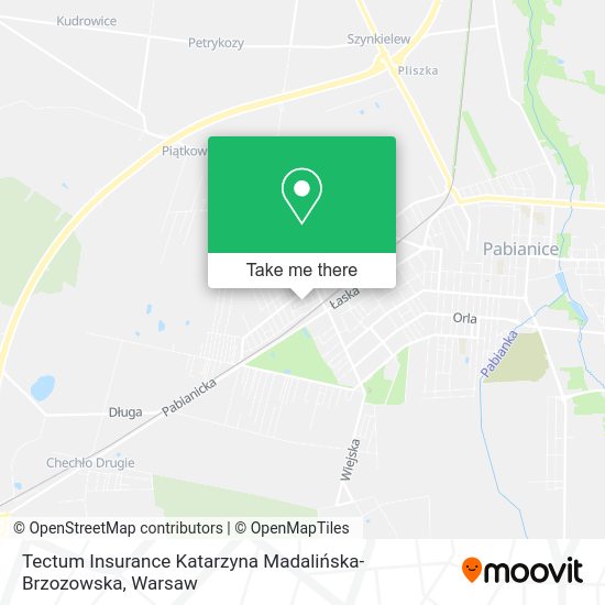 Tectum Insurance Katarzyna Madalińska-Brzozowska map