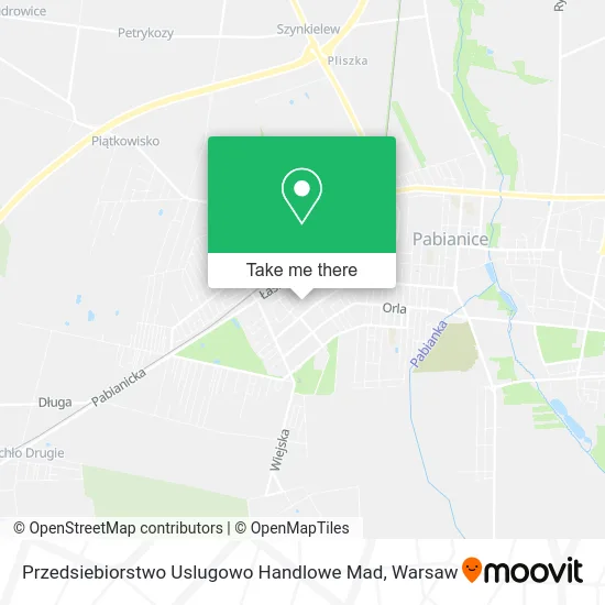 Карта Przedsiebiorstwo Uslugowo Handlowe Mad