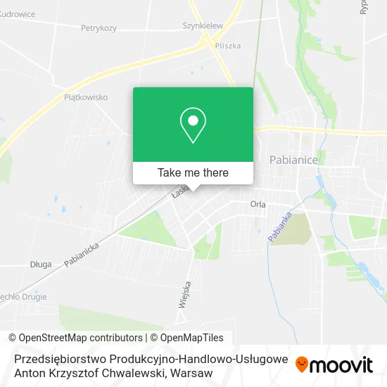 Карта Przedsiębiorstwo Produkcyjno-Handlowo-Usługowe Anton Krzysztof Chwalewski
