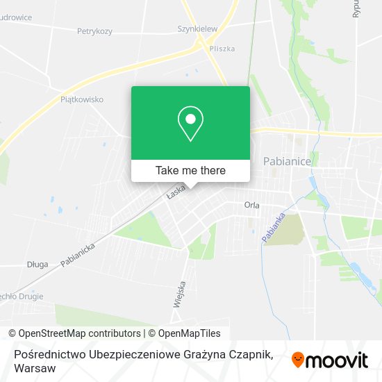 Pośrednictwo Ubezpieczeniowe Grażyna Czapnik map