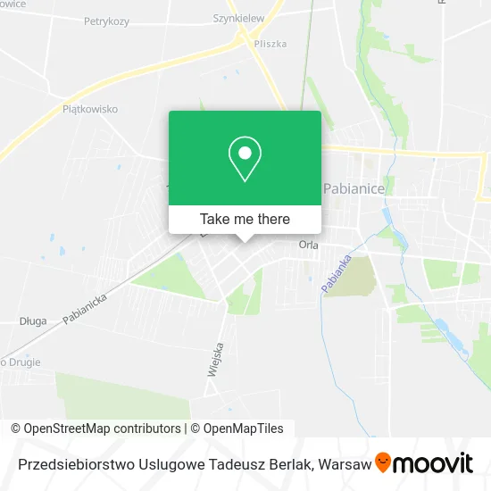 Карта Przedsiebiorstwo Uslugowe Tadeusz Berlak