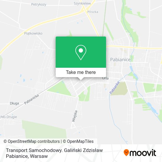 Transport Samochodowy. Galiński Zdzisław Pabianice map